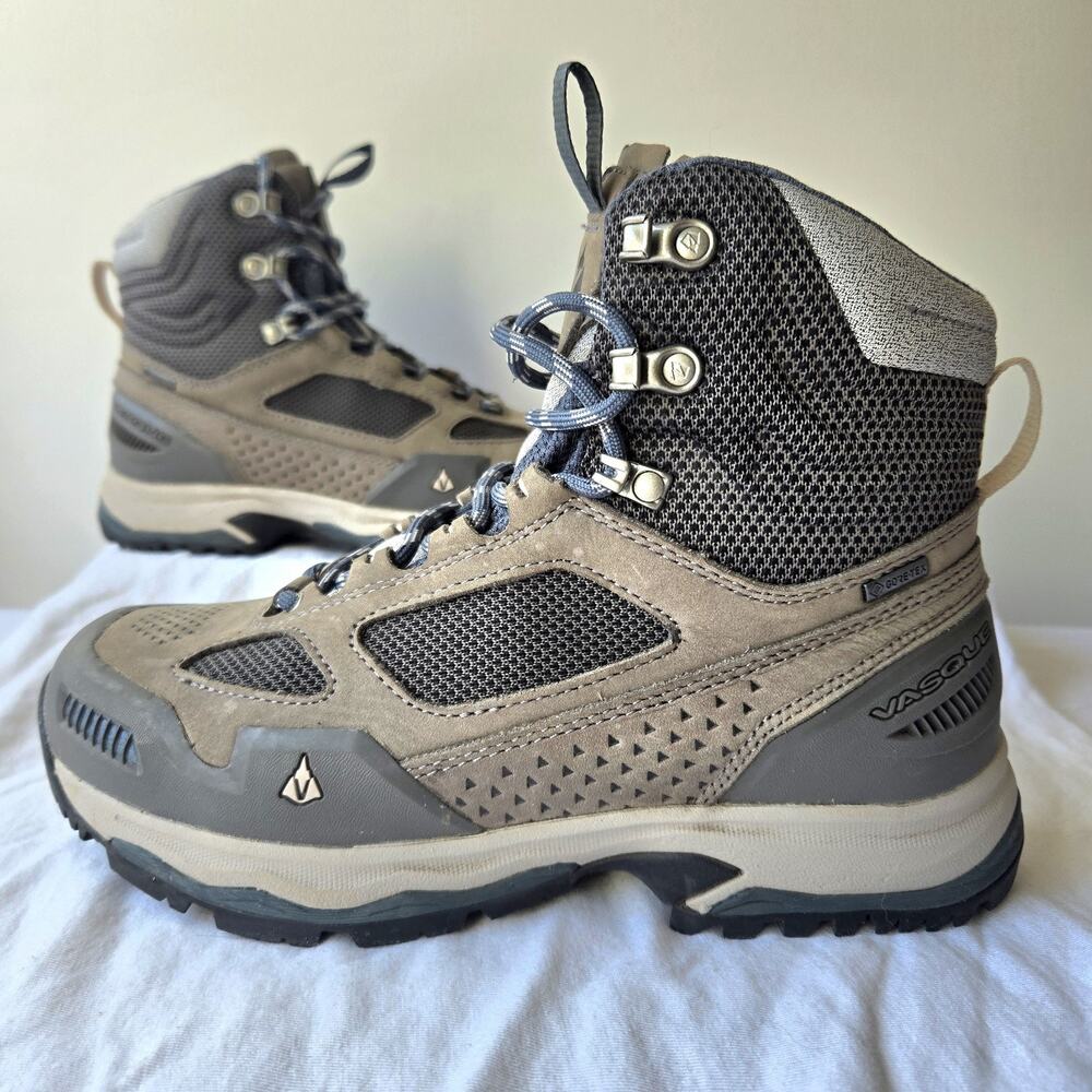 Vasque Breeze AT GTX Women's Waterproof Leather Hiking Boots Brown Size 8 WIDE
